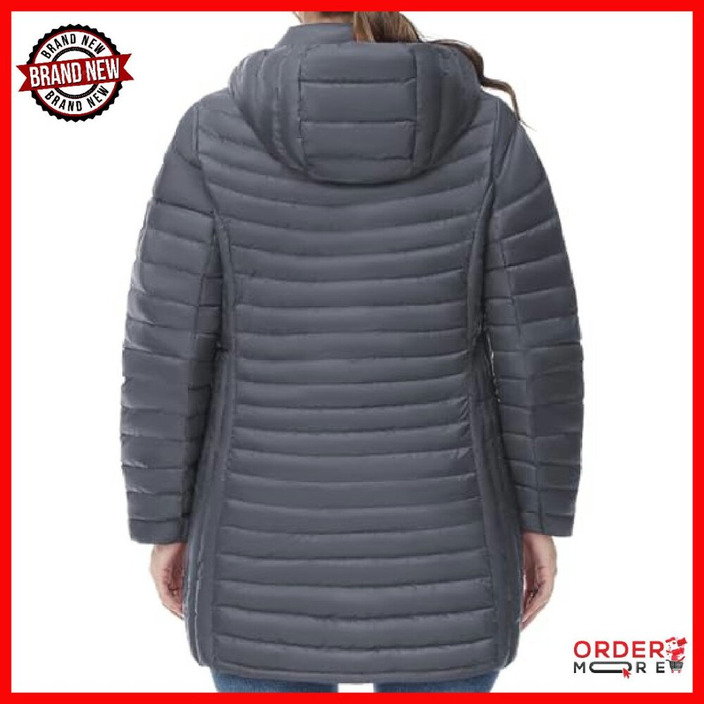 Plus Size Ultra Light Down Jacket Packable Puffer… - image 4